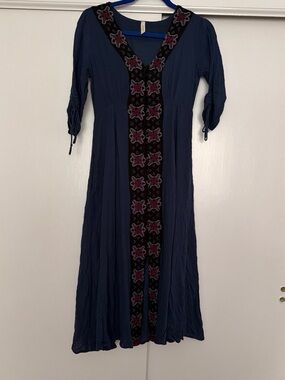 Free People Dress with Embroidered Center Panel
